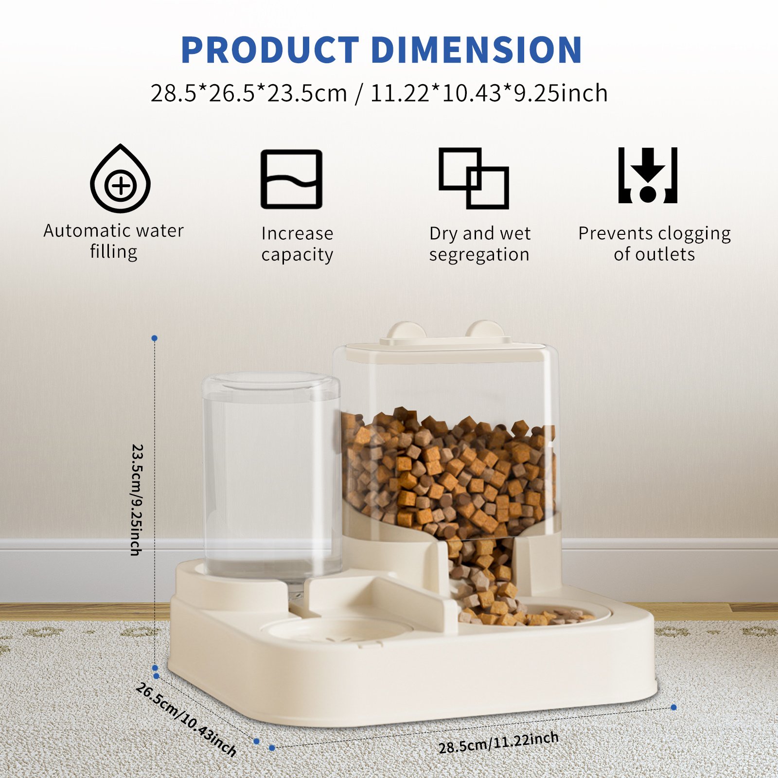 Transparent And Visible Pet Feeding And Drinking Dispenser, Automatically Refilling Food And Water, Caring For Every Moment, Allowing Owners To Travel Easily And Pets To Enjoy Worry Free Eating And Dr - Image 2