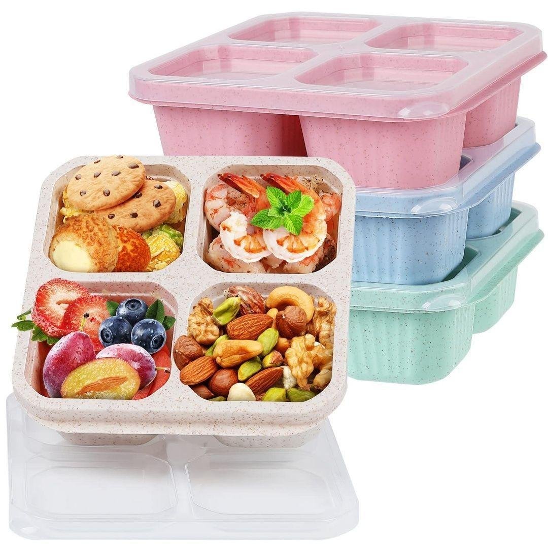 Portable Four-compartment Environmentally Friendly Daily Use Lunch Box - Image 4
