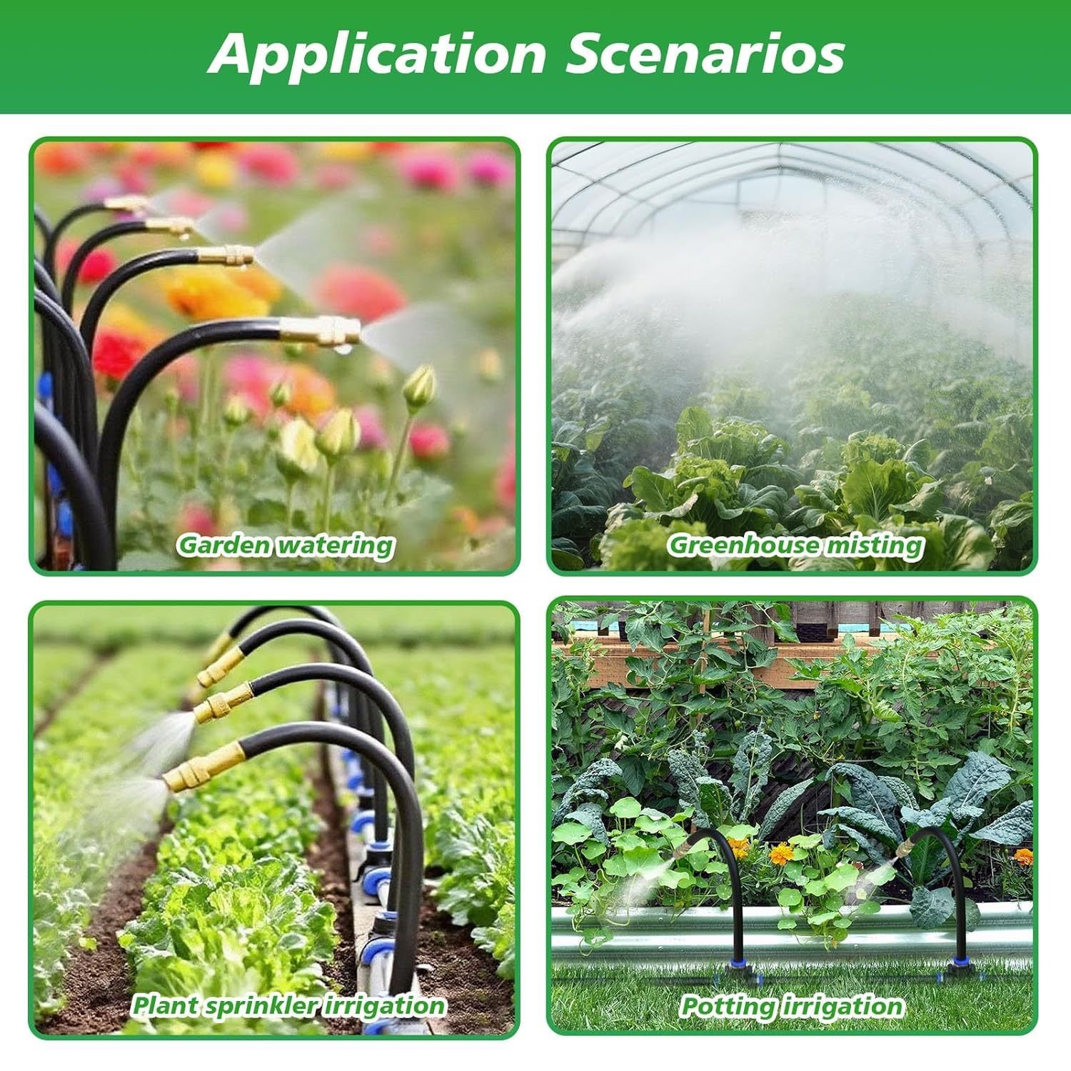 360 Adjustable Irrigation System Kit Garden Watering System Drip Irrigation Kit For Garden, Yard, Lawn, Greenhouse, Plants - Image 7