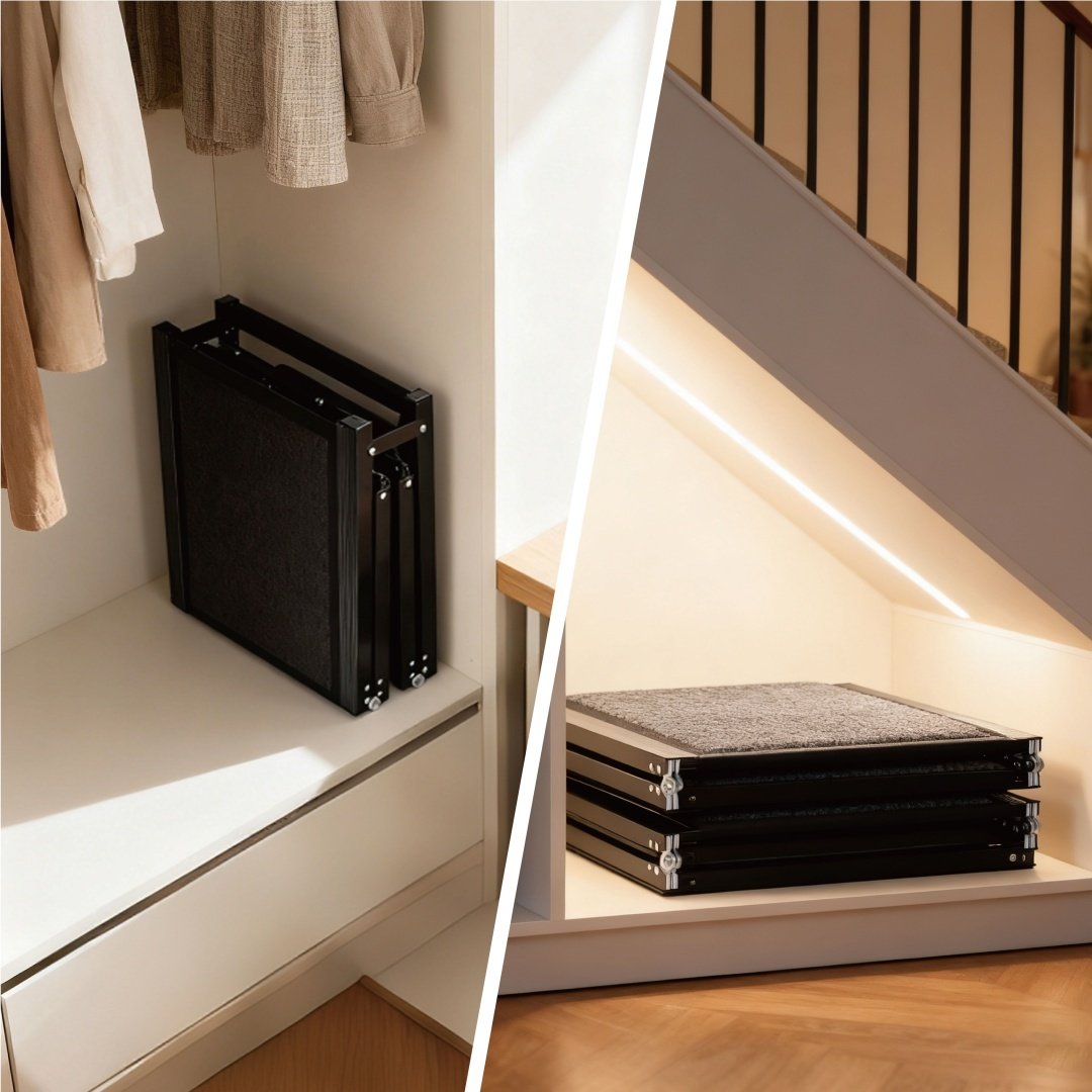 Dog Ramp For Car 65x17 Large Folding Pet Stair Ramps For Truck, SUV, With Non-Slip Surface, Up To 250LBS, Outdoor Dog Car Ramp For Medium Large Dogs, Portable Pet Steps - Image 7