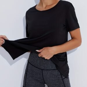 Women's Workout T-Shirt - Breathable Quick-Dry For Gym & Running