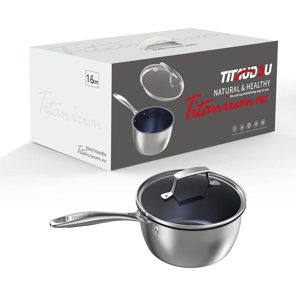 2.2 Quart Titanium Alloy Stainless Steel Multifunctional Household PFOA-free Non-stick Frying Pan With Lid, Dishwasher-safe, Oven-safe, Suitable For All Stovetops - Image 7