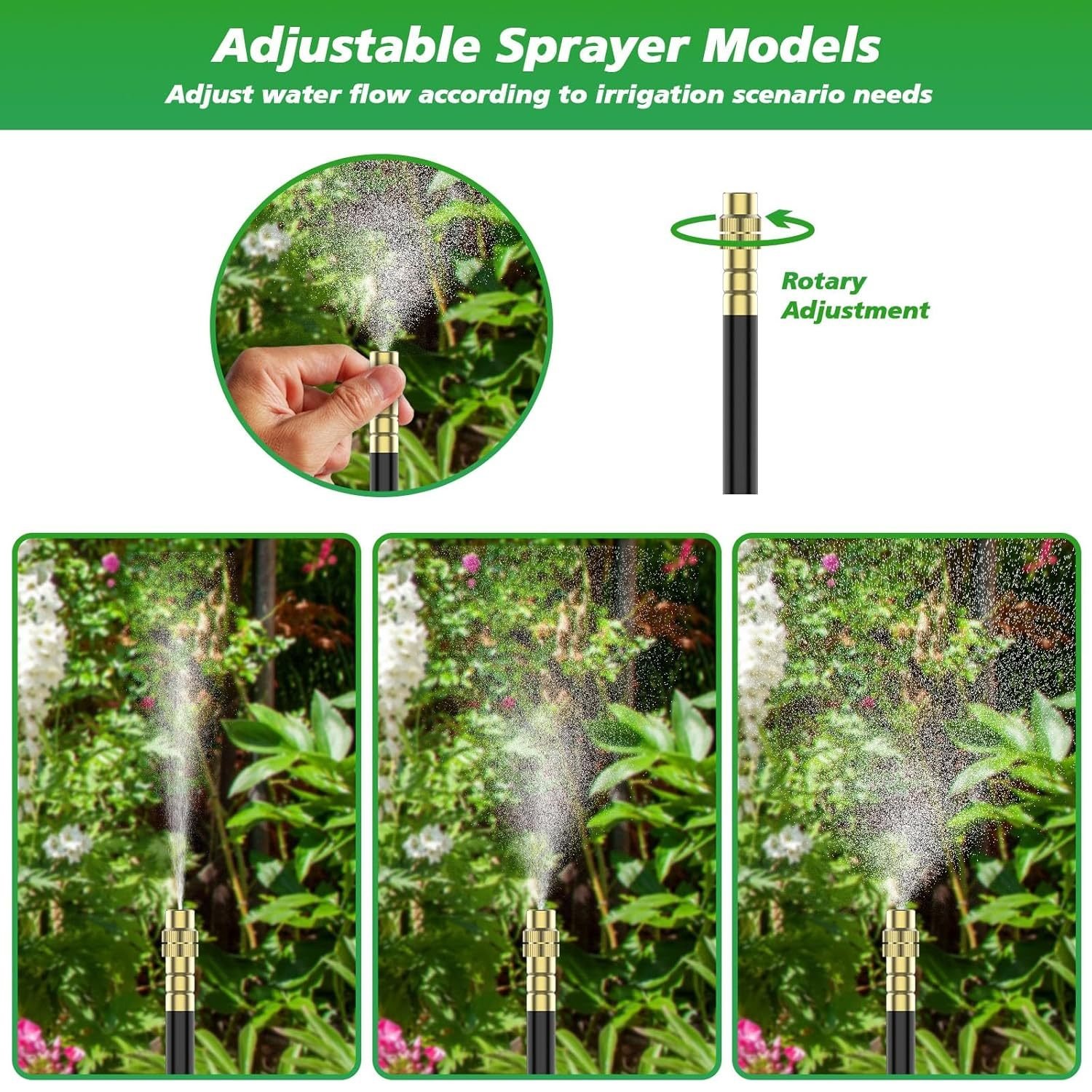 360 Adjustable Irrigation System Kit Garden Watering System Drip Irrigation Kit For Garden, Yard, Lawn, Greenhouse, Plants - Image 5