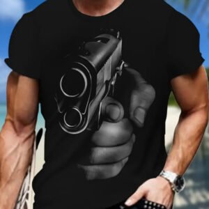Men's Retro Printed Short Sleeve