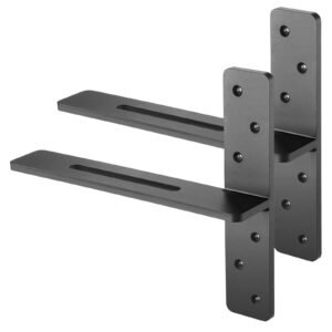 2 Pcs Shelf Brackets 14 Inch / 355.6 Mm Heavy Duty Floating Shelf Brackets