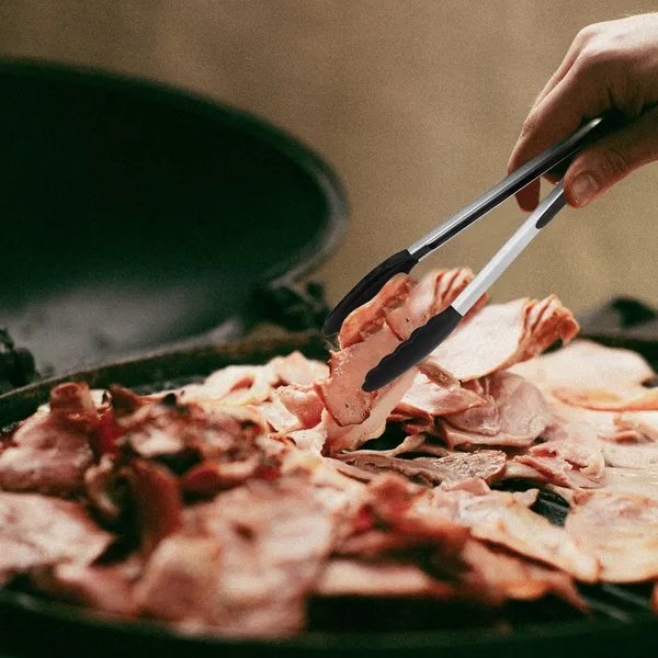 3Pcs Kitchen Tongs Stainless Steel Locking Food Tongs With Silicon