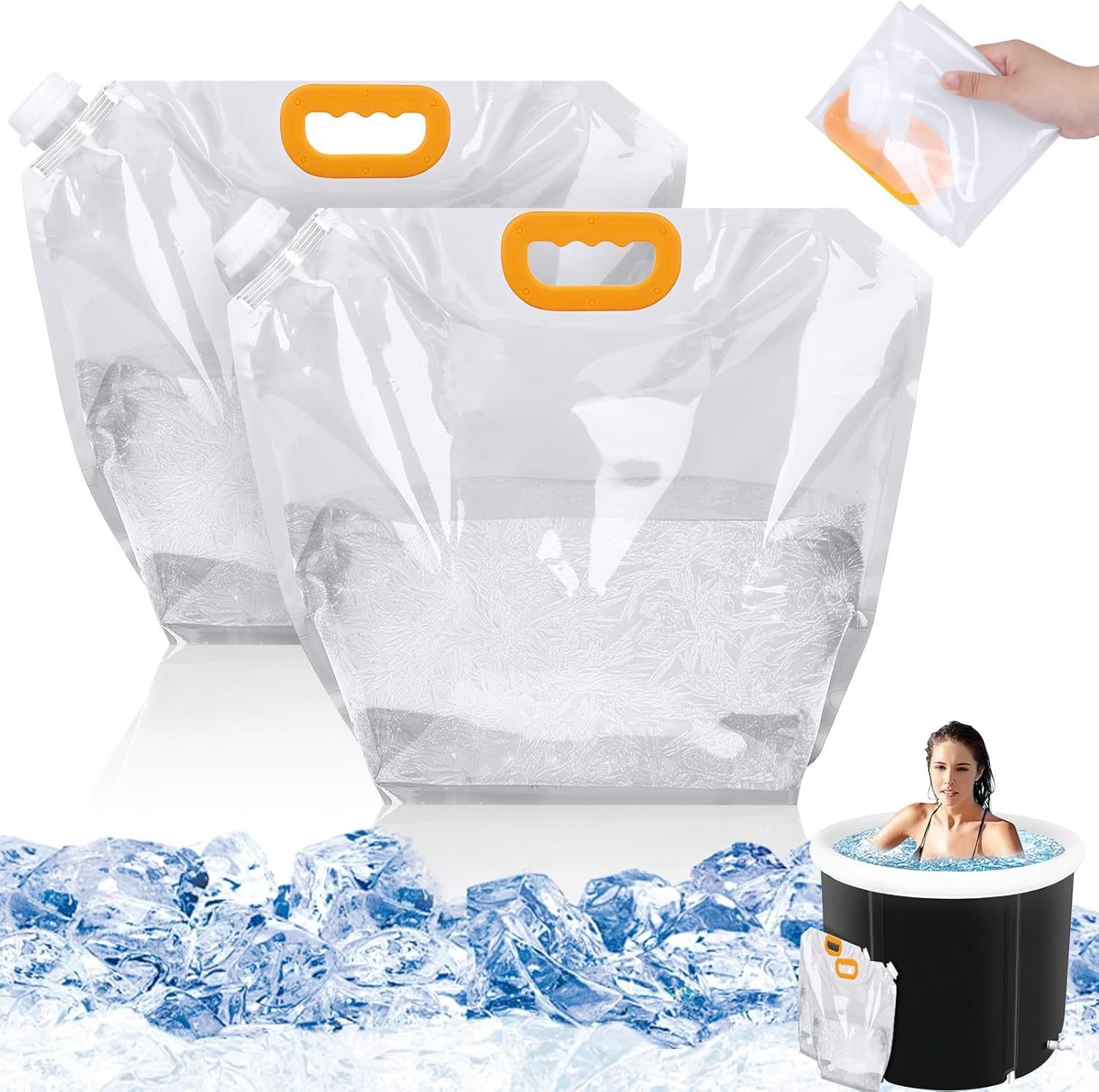 Super Large Ice Bath Bags Cold Bathtub Water Bag 10L Ice Bath Accessories Cold Plunge Accessories Portable Ice Bath Bag Clearance Sale
