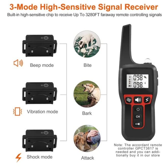 Dog Training Collar Receiver IP67 Waterproof - Image 3