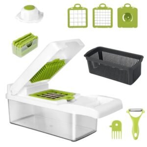 12 In 1 Vegetable Chopper With Container Kitchen Food Slicer Dicer Grater