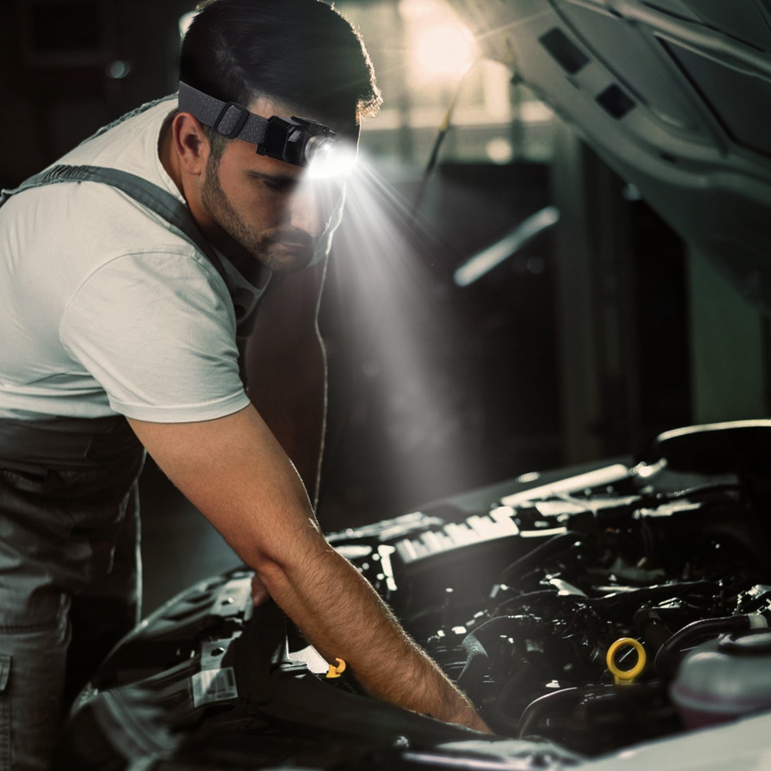 1Pc Motion Sensor LED Headlamp Zoomable Headlamp Flashlight Waterproof Outdoor Emergency Headlight With 3 Lighting Modes - Image 4