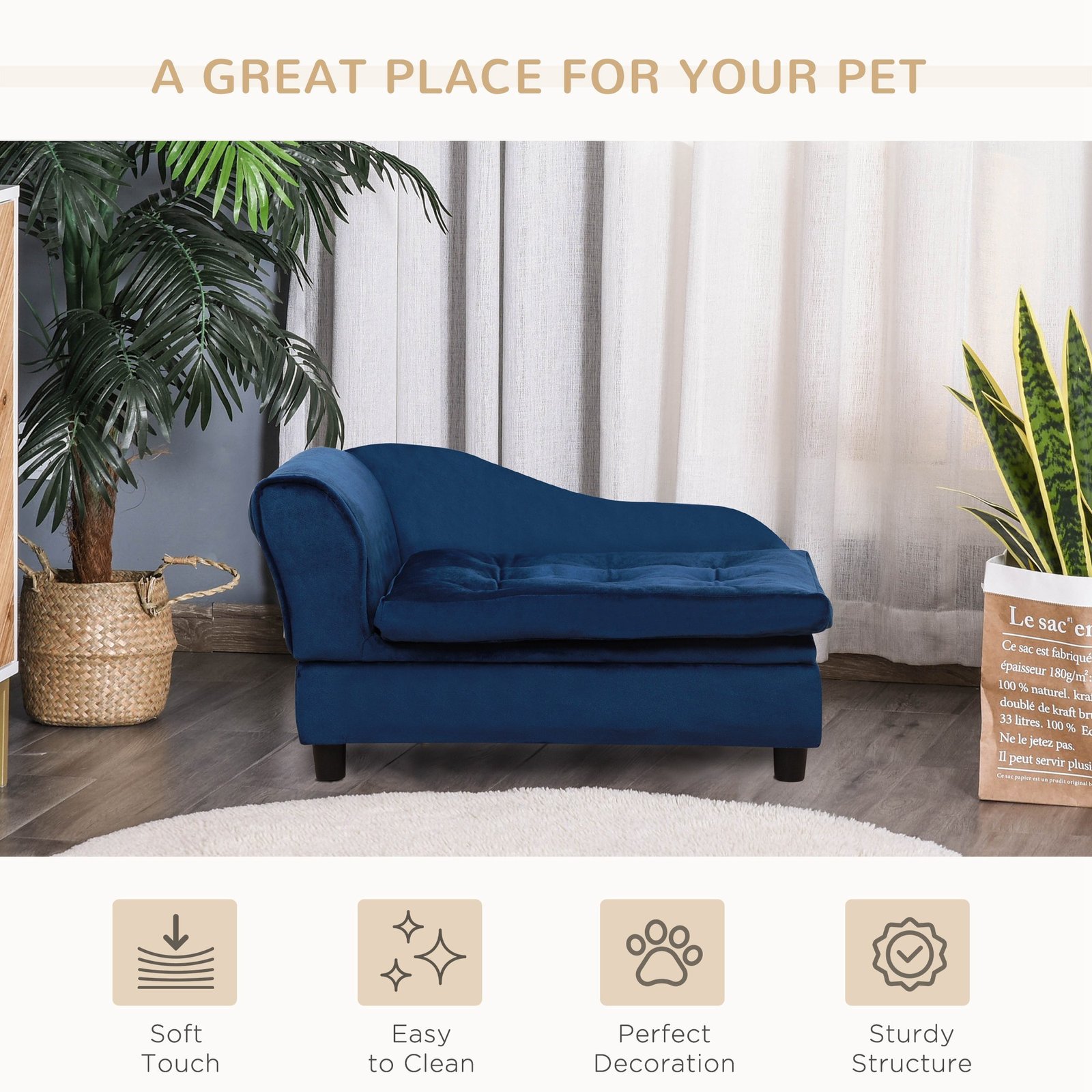Luxury Small Dog Bed With Hidden Storage - Image 5