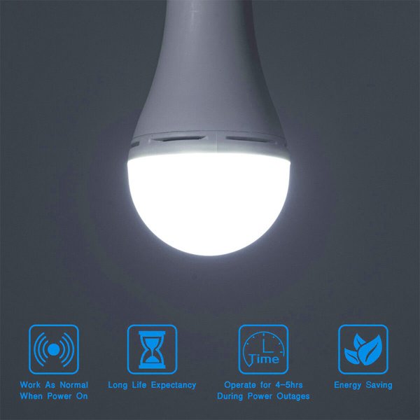 R70 LED Fast Charging Built-in Battery Bulb With Hook, Not Available For Weekend Shipping - Image 4