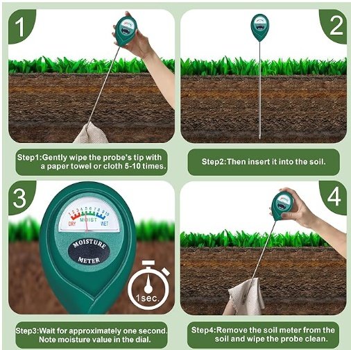 Long Probe Deep Soil Moisture Meter, Water Monitoring Indicator Sensor, Hygrometer, Suitable For Indoor And Outdoor Large Potted Plants, Flowers, Gardening, Agriculture - Image 3
