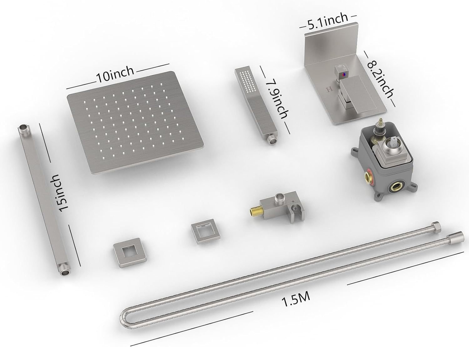 Rainwater Shower System With Storage Rack, Unable To Ship On Weekends - Image 2