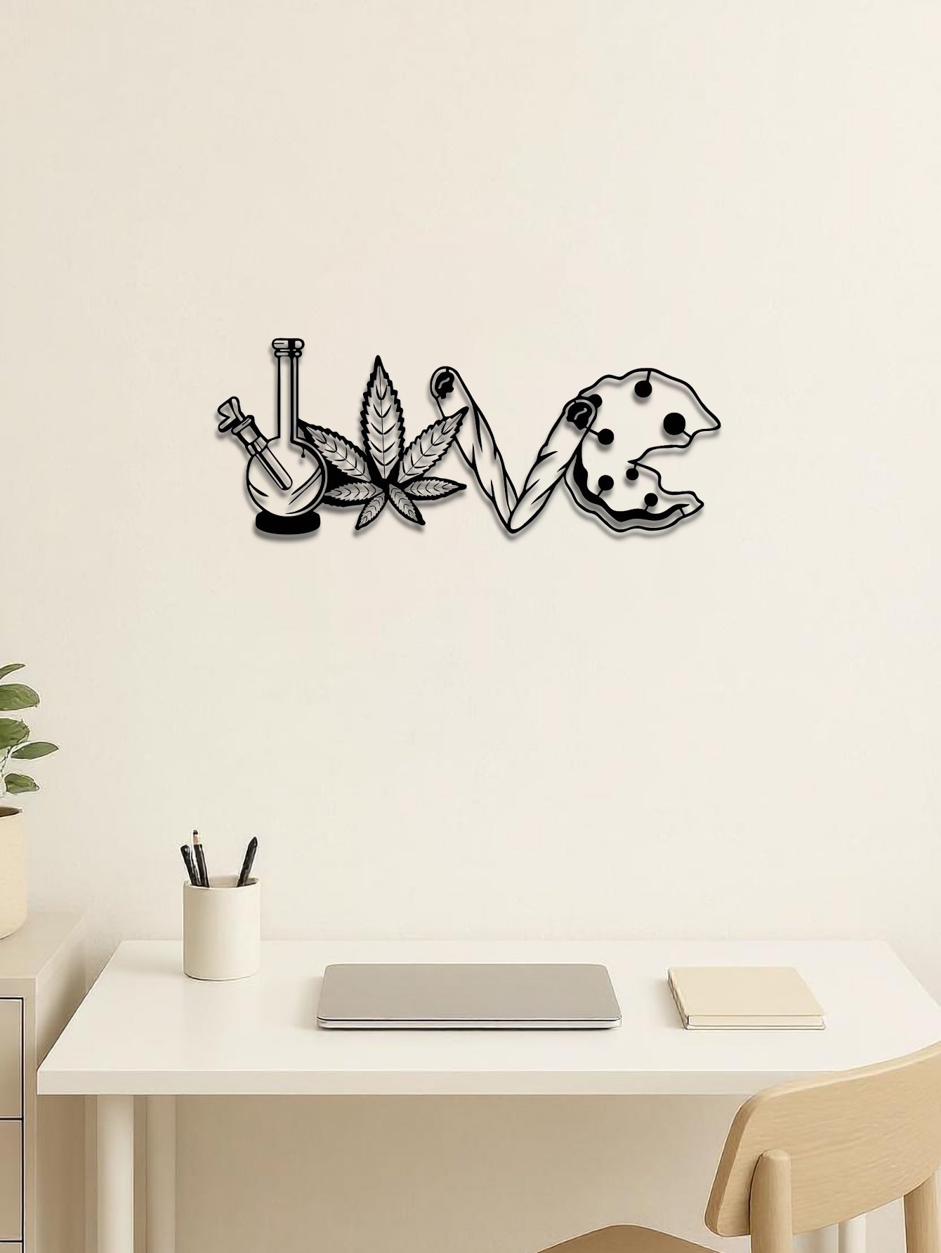 LOVE Metal Letter Wall Pendant - Versatile Decor For Living Room, Bedroom - Image 2