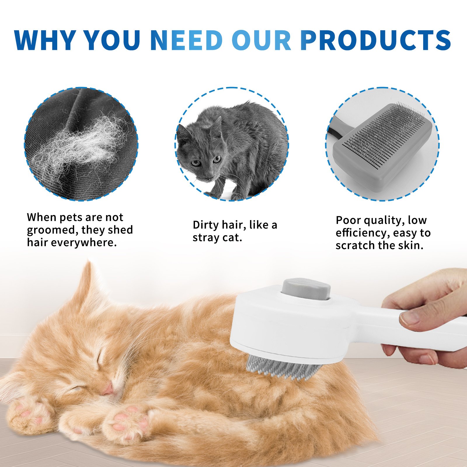 Efficient Universal Pet Hair Removal Comb, Gently Smoothing Out The Tangled Hair Of Your Beloved Pet, Carefully Caring For Every Gentle Touch - Image 5