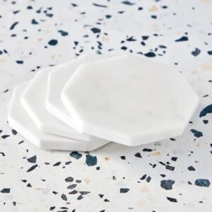 White Marble Octagonal Shaped Coaster