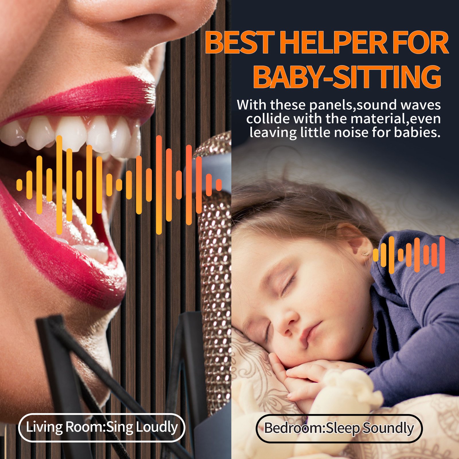 Wood Panels For Wall Slat Wall Panels, 2PC Wood Slat Acoustic Panels For Wall And Ceiling - 3D Fluted Sound Absorbing Panel With Three Sides Fully Wrapped On Wood Finish -45.27 X23.62 White Oak - Image 4