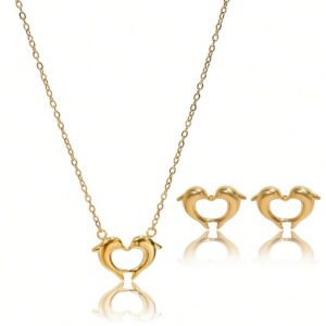 Dolphin Heart Jewelry Set