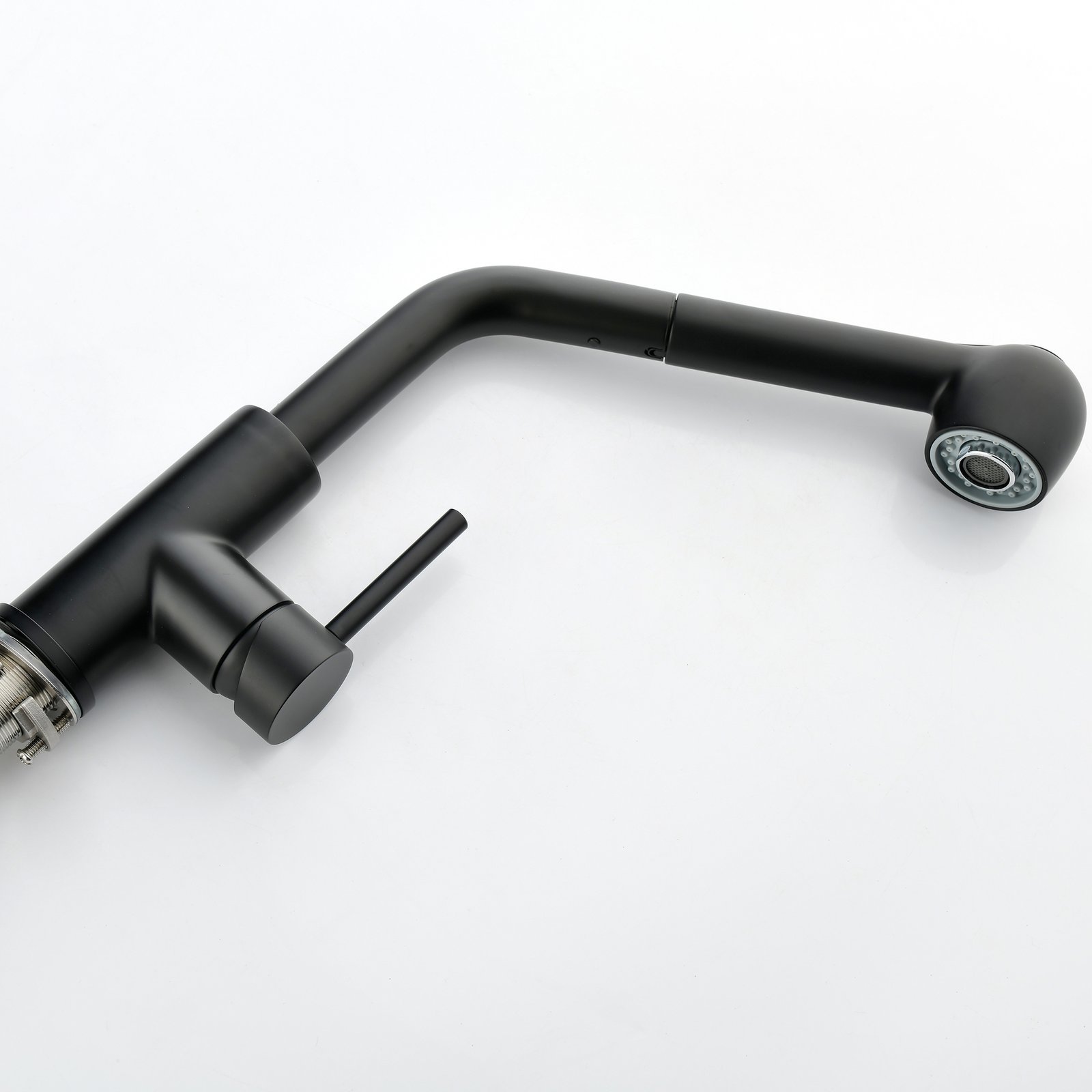 Stainless Steel Matte Black Single Handle Pull Out Spray, Kitchen Faucet - Image 8
