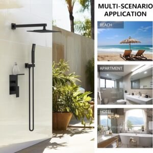 Rainwater Shower System With Storage Rack, Unable To Ship On Weekends