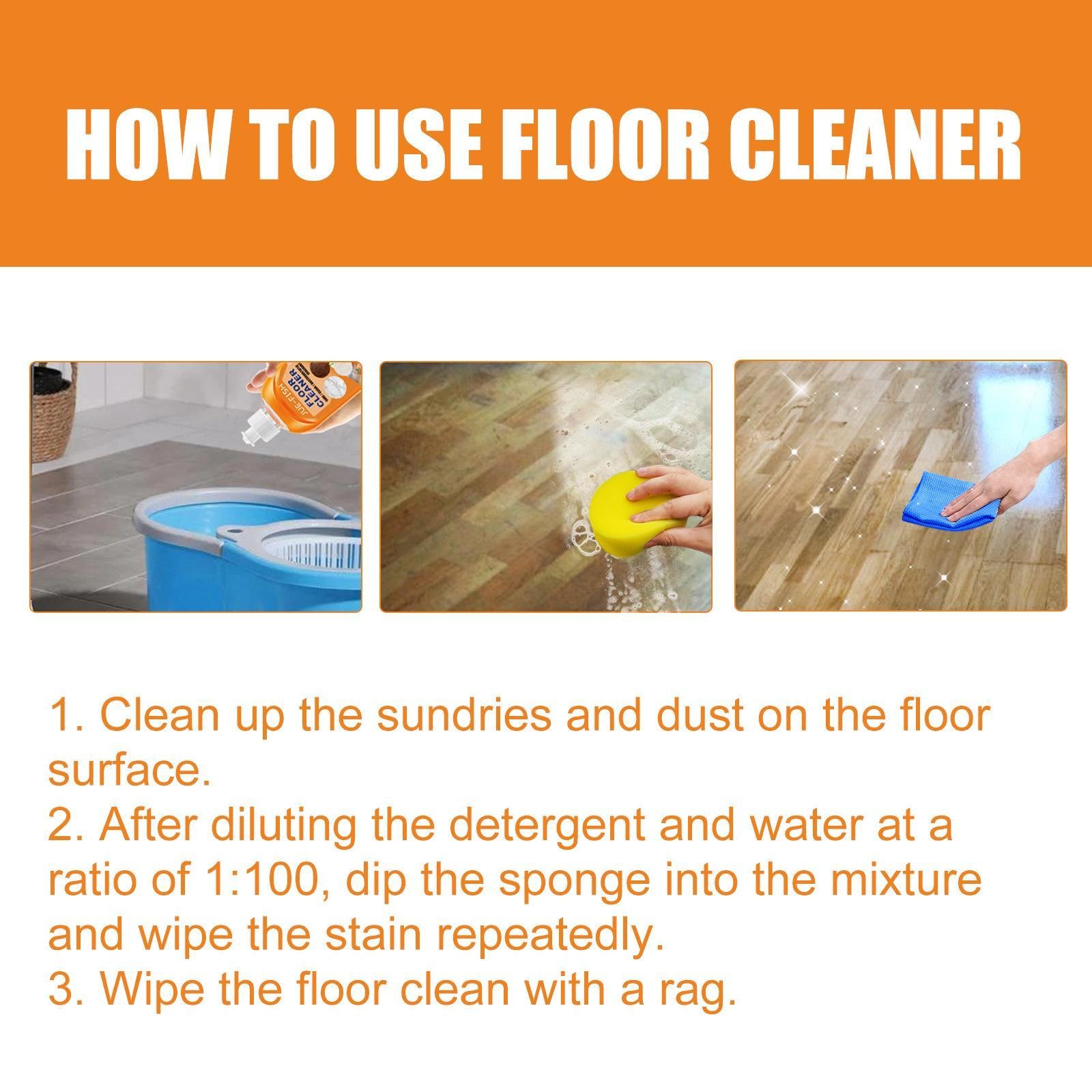 Jueyu Floor Cleaner, Decontamination And Cleaning Wood Floor Cleaning, Polishing And Brightening Tile Cleaner - Image 9