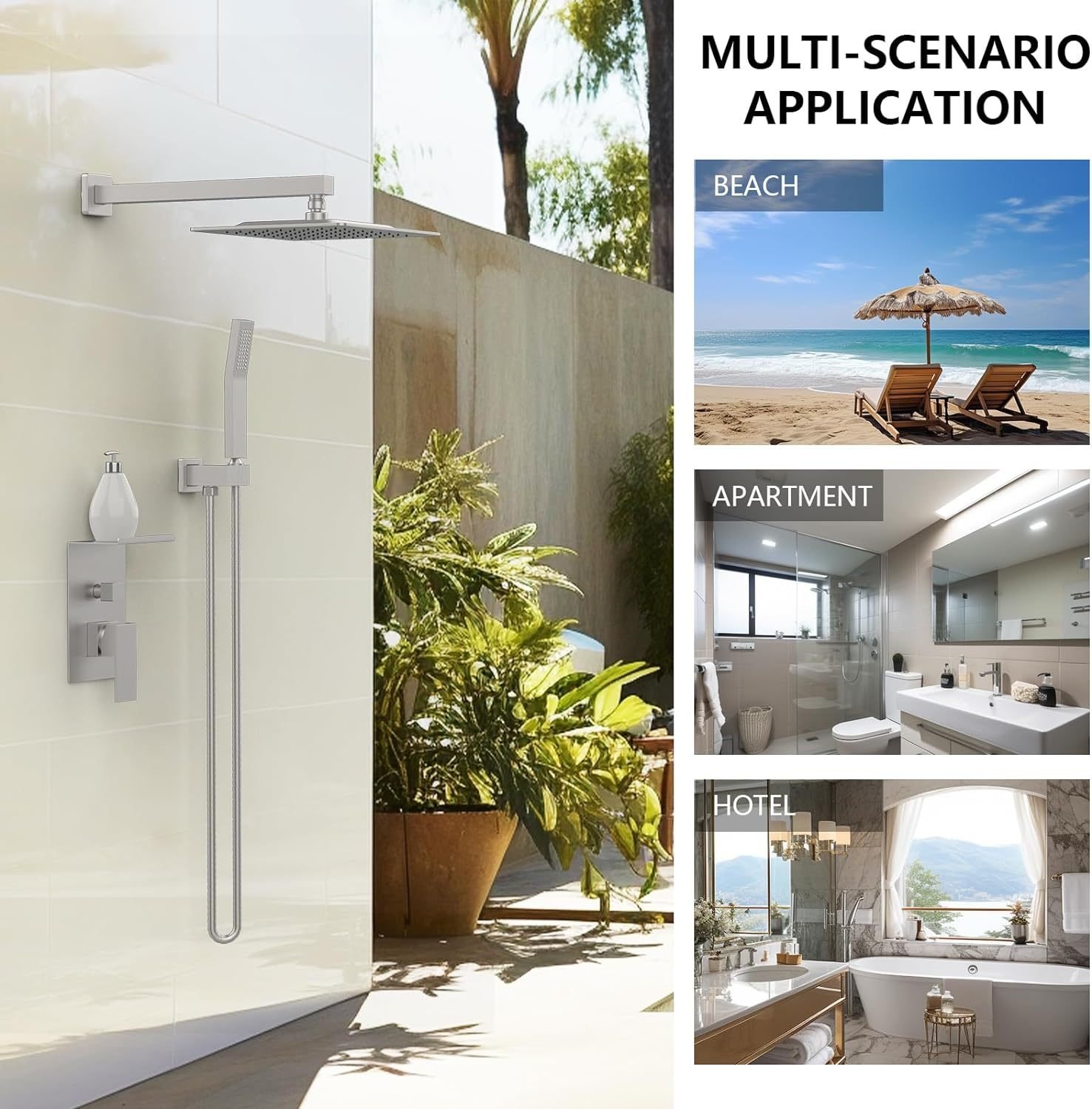 Rainwater Shower System With Storage Rack, Unable To Ship On Weekends - Image 7