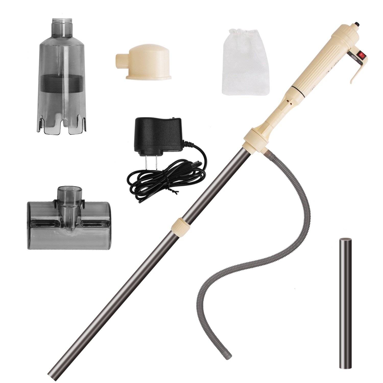1 Set Multifunctional Electric Aquarium Gravel Cleaner Kit Length Adjustable Automatic Fish Tank Vacuum Cleaner Change Water Wash Sand Filter Dirt Removal - Image 10