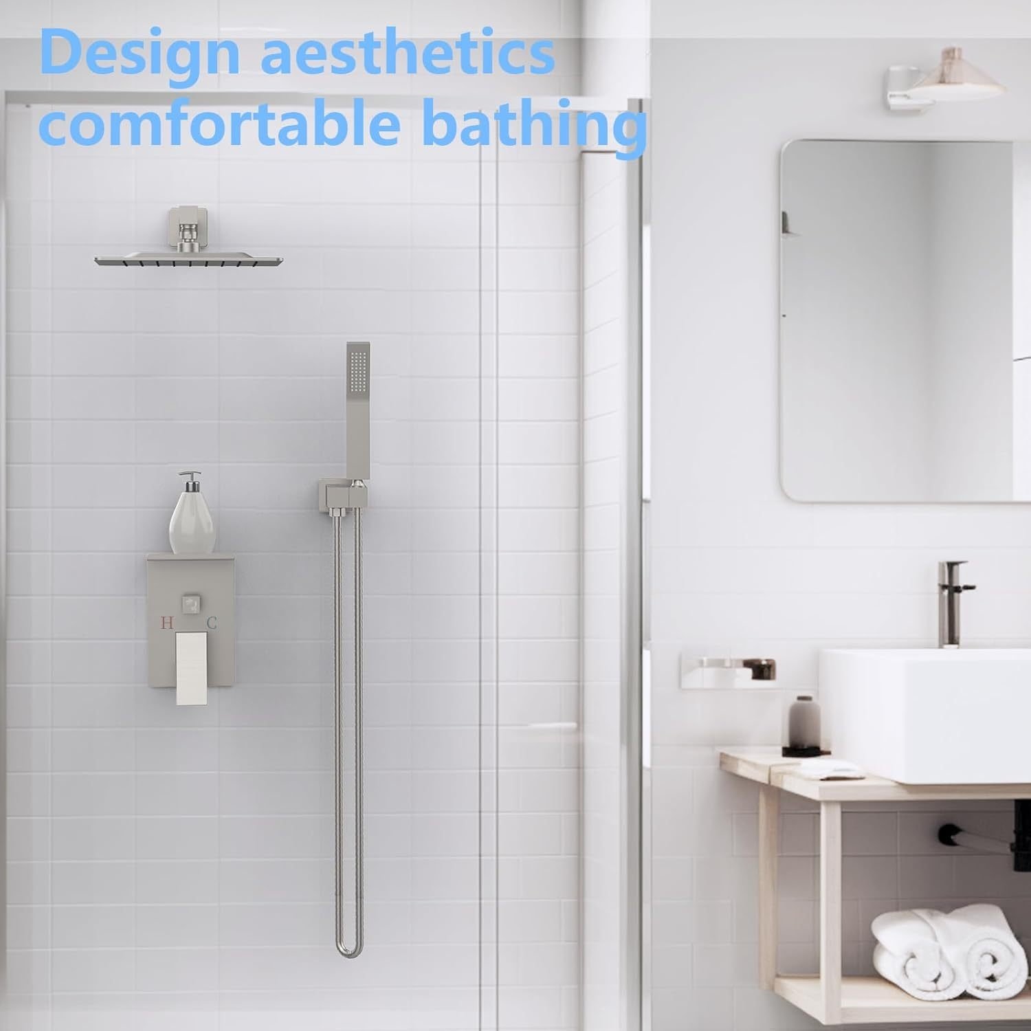 Rainwater Shower System With Storage Rack, Unable To Ship On Weekends - Image 4