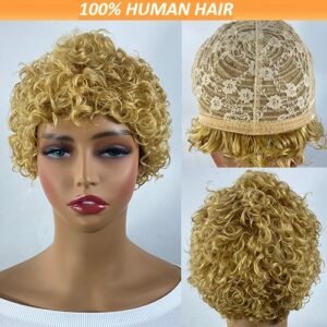 Curly Real Human Hair Wigs