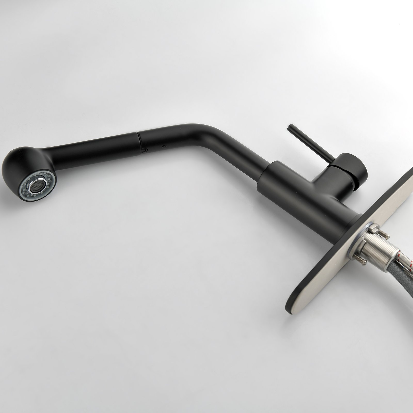 Stainless Steel Matte Black Single Handle Pull Out Spray, Kitchen Faucet - Image 10