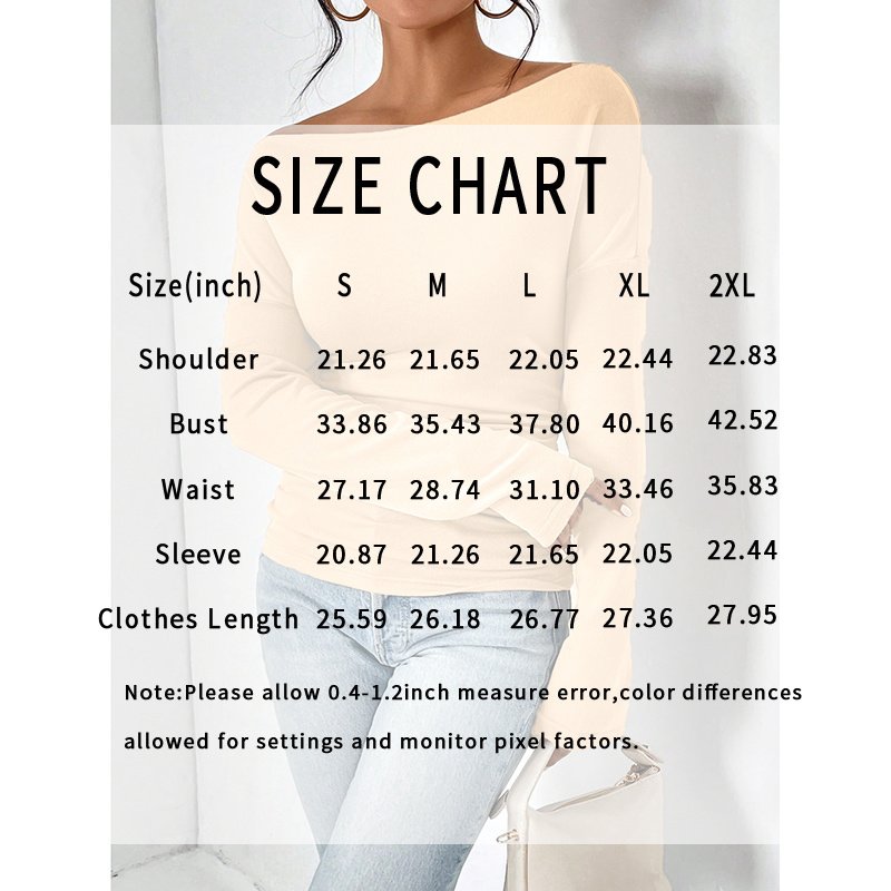 Women's Off The Shoulder Tops Long Sleeve T Shirts Going Out Tops Casual Trendy Ruched Slim Fitted Tees - Image 5