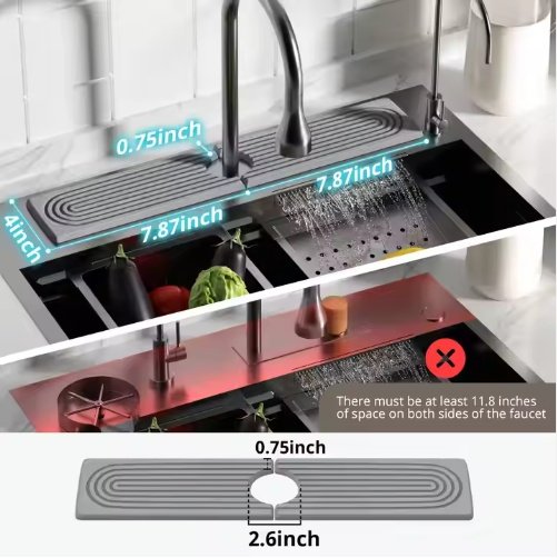 Diatomaceous Earth Sink Tray Stone Home Sink Caddy Kitchen Instant Dry Sink Organizer - Image 3