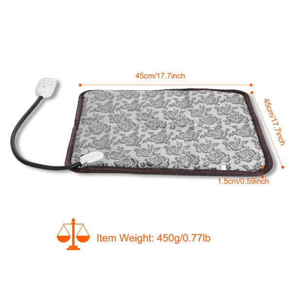 Pet Heating Pad, Waterproof Adjustable Warm Blanket, With Anti Bite Steel Rope Box - Image 7