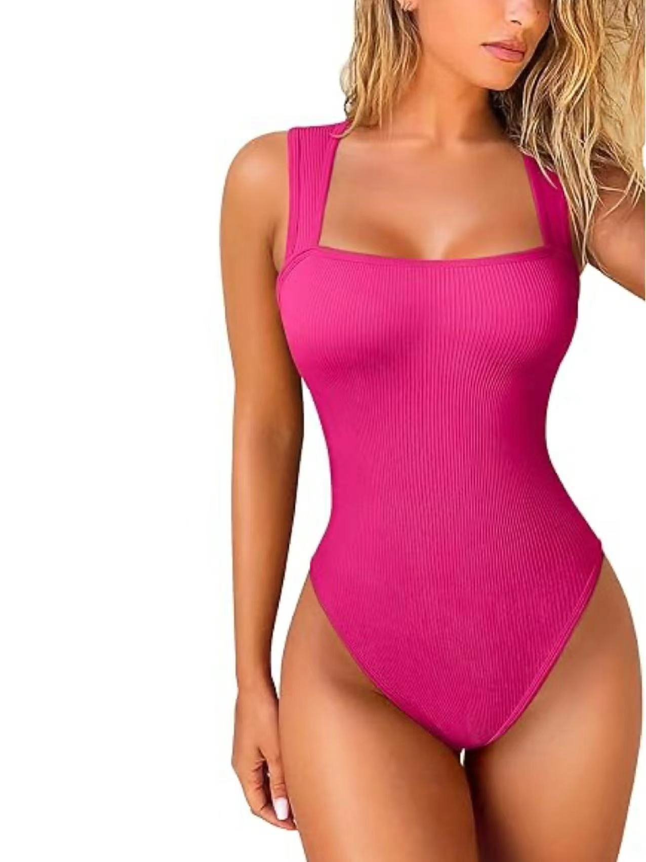 Women's U-neck Sleeveless Vest Tight Jumpsuit - Image 4