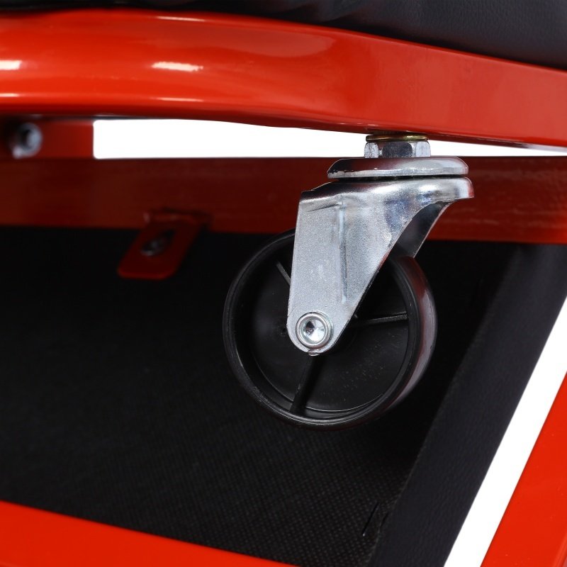 Mechanic Crawler, Garage Gift, 36inch Z-crawler Seat, 2-in-1 Mechanic Gift, 300 Lb Capacity, Low Profile Crawler With 6 Wheels, Garage, Father's Day Tool Gift Shop, Red - Image 3