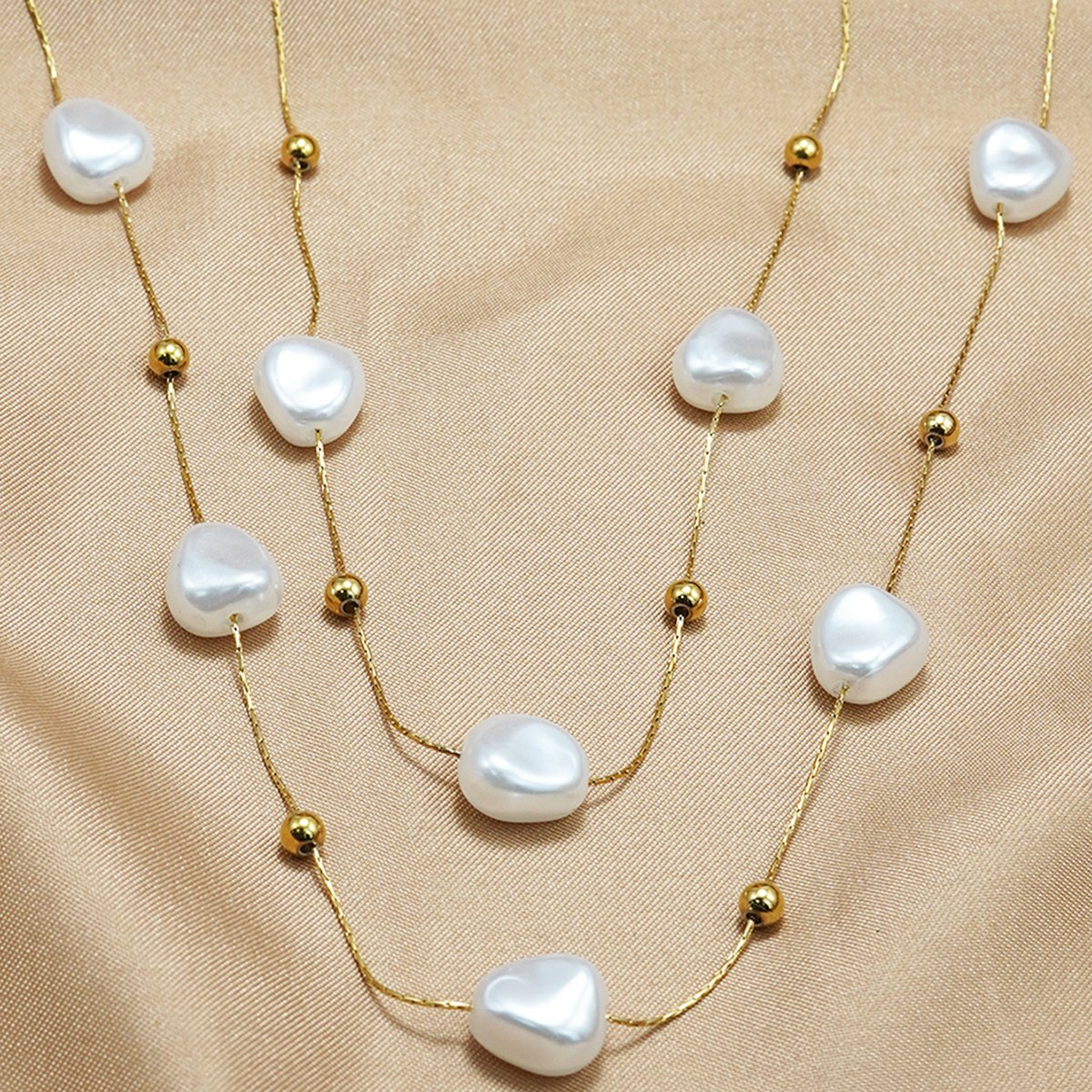 Stainless Steel Pearl Necklace - Image 2