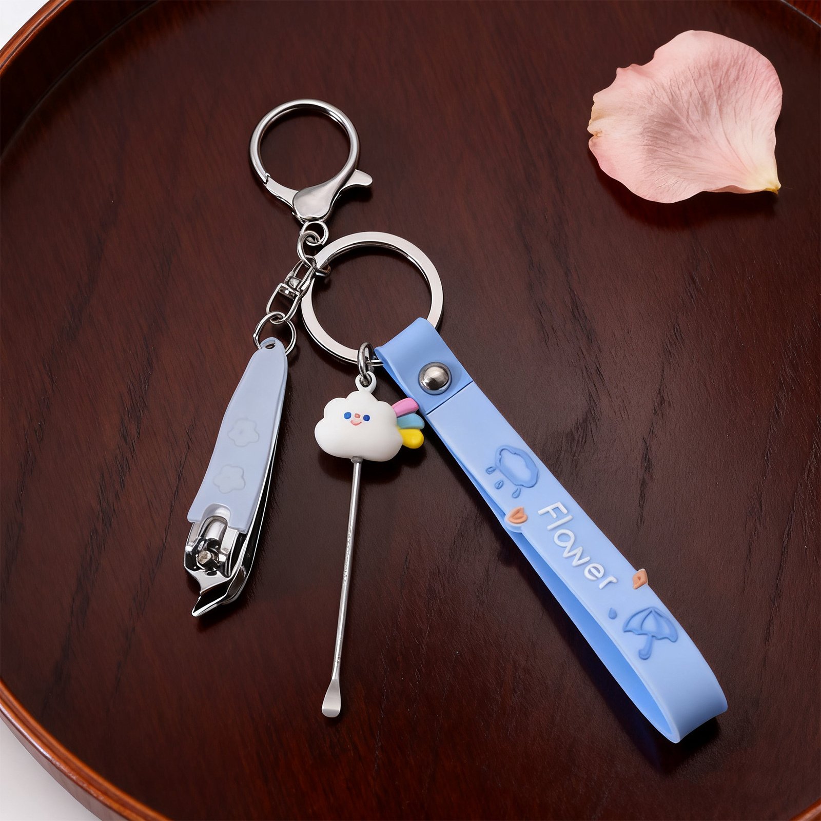 Cloud Nail Scissors Set Keychain-Blue 5856 - Image 6