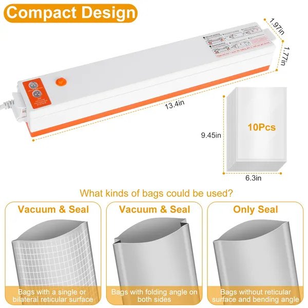 Dry And Wet Electric Vacuum Sealer Machine Household Automatic Food Vacuum Sealer Quick Sealing System Machine - Image 10