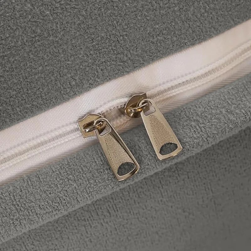 Triangle Reading Cushion With A Button-Gray 60x50x20cm - Image 4