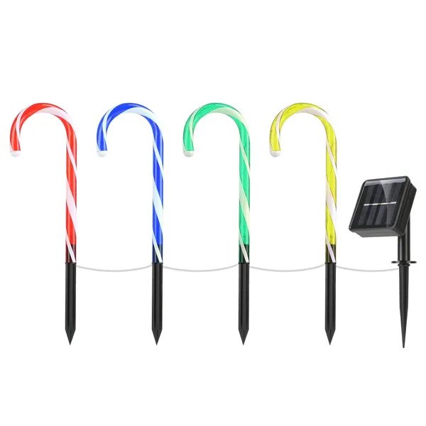 Solar Christmas Candy Cane Light IP55 Waterproof Stake Light - Image 3