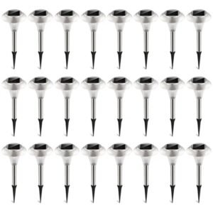 24Packs Solar Garden Lights Outdoor IP44 Waterproof Solar Pathway Lights Color Changing Landscape Lamps