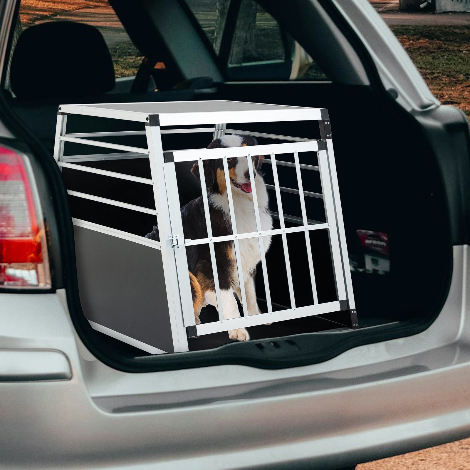 Aluminum Transport Case, Aluminum Car Carrier, Travel Carrier, Suitable For Cats And Dogs, Black And Silver. - Image 6
