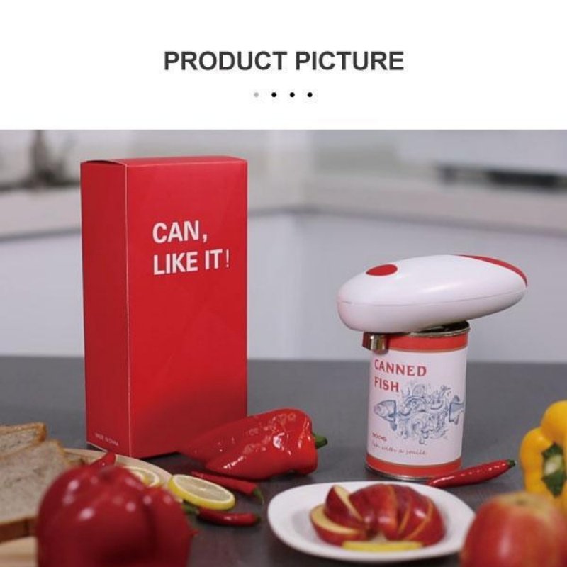 Automatic Electric Can Opener, One-button Opening For Cans Of Any Size, Food-grade White Kitchen Gadget - Image 6