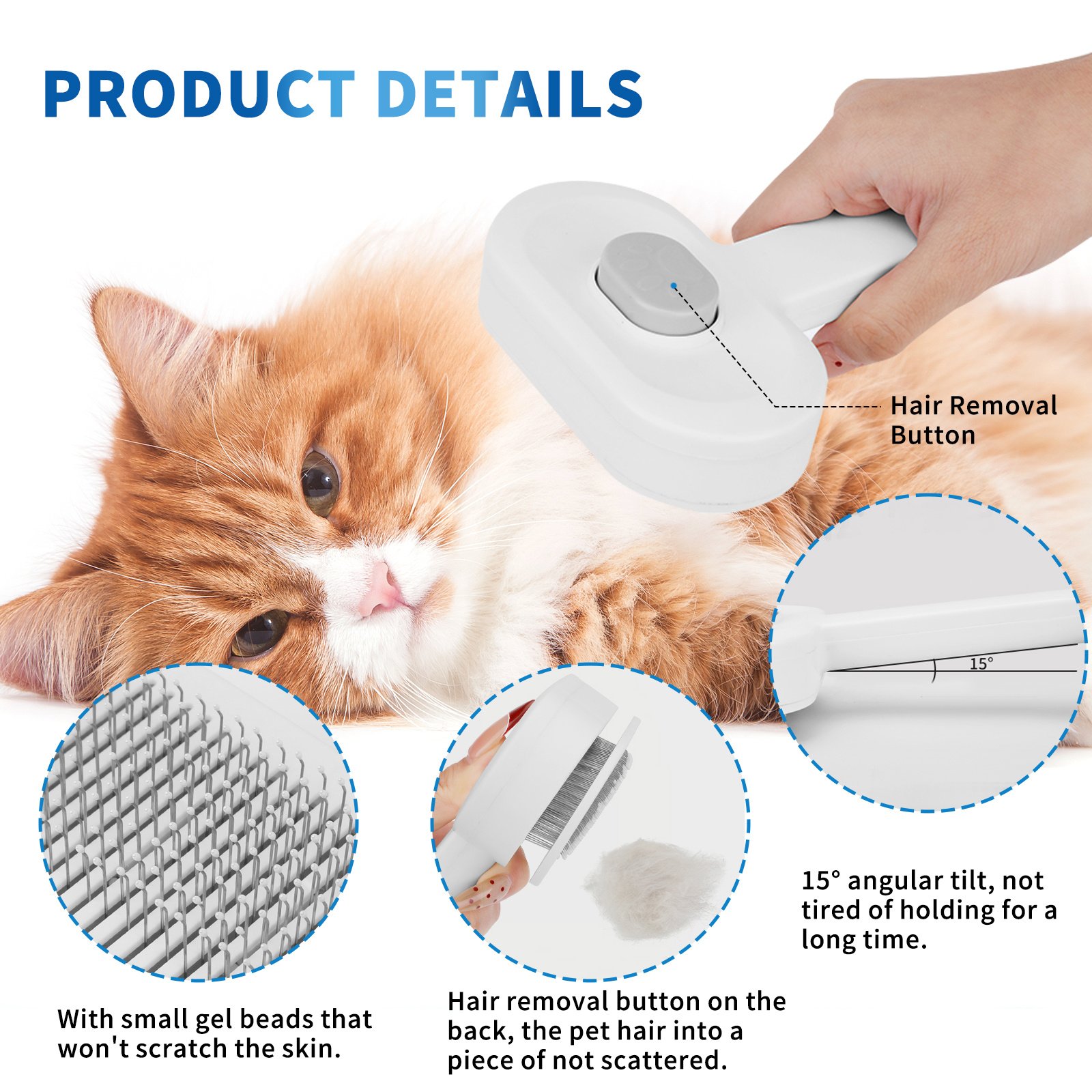 Efficient Universal Pet Hair Removal Comb, Gently Smoothing Out The Tangled Hair Of Your Beloved Pet, Carefully Caring For Every Gentle Touch - Image 4