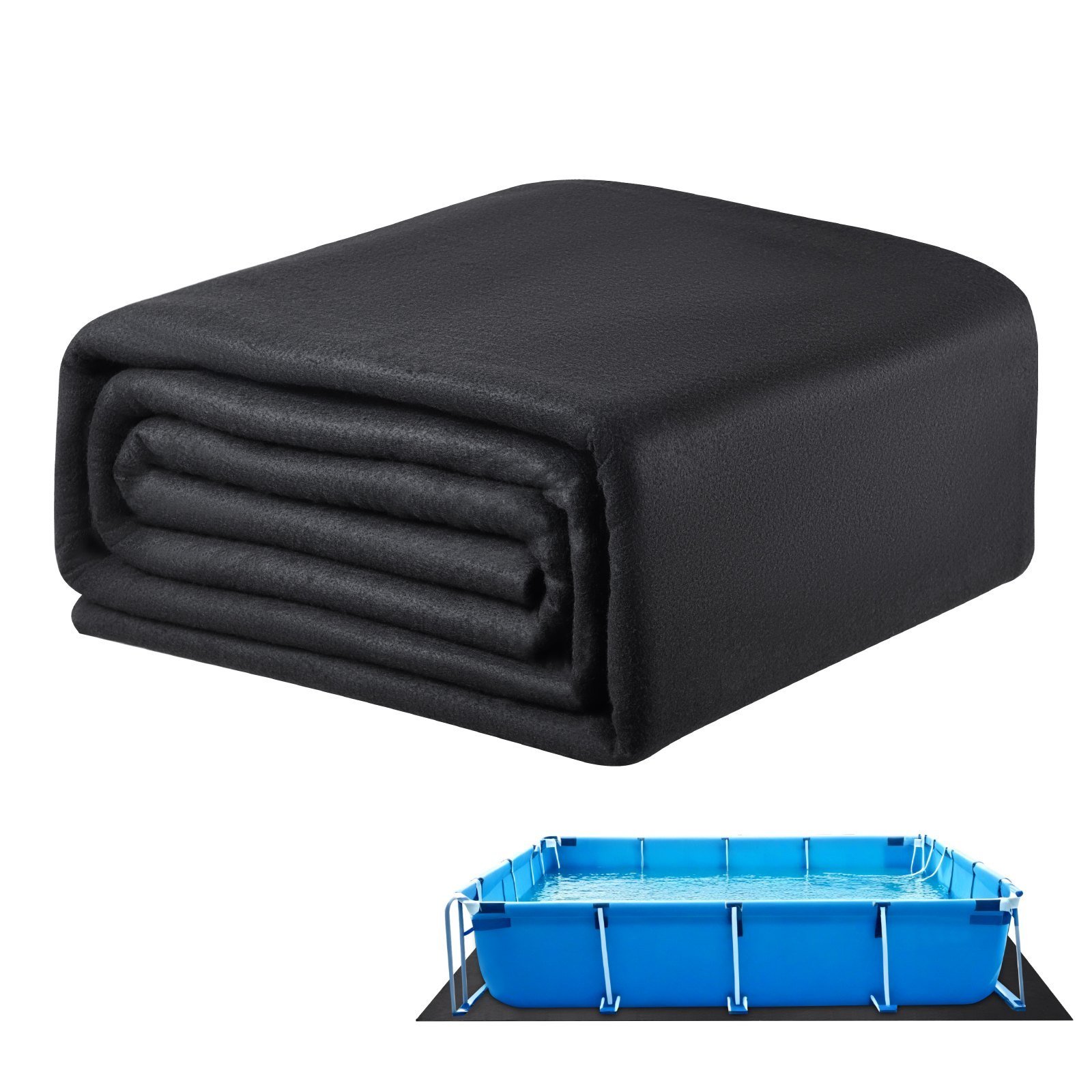 16x32ft Rectangle Pool Liner Pad Heavy Duty Thick Pool Mat Prevent Punctures