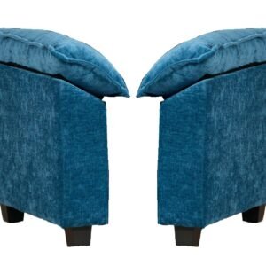 Cloud Sofa Armrests Only, Modern Sectional Couch, For Living Room Bedroom And Apartment, Comfy Double Layer Upholstered Seat Cushion, Breathable Chenille Fabric, Blue,SW504CBL