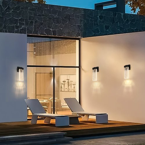 Outdoor Waterproof Transparent LED Crystal Wall Light Supports Many Types Of Bulb-2 Packs Unavailable Platforms- Temu - Image 2