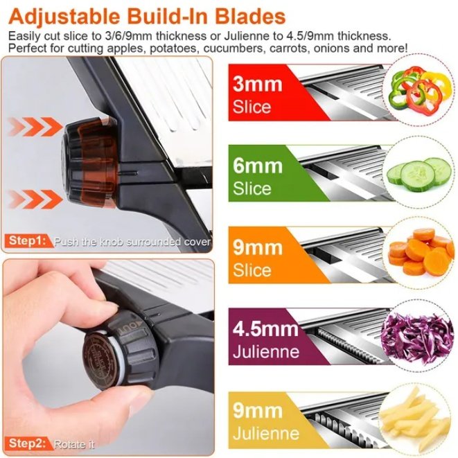 Stainless Steel Fruit And Vegetable Slicer - Image 4