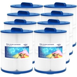 8 Pack PAS50SV-F2M Hot Tub Spa Filter Cartridge, Compatible With Unicel 6CH-502, Filbur FC-0311, Master Deluxe M60506, Magnum AR50, Baleen AK-90161, Excel Filters XLS-604 Artesian Spas Filter